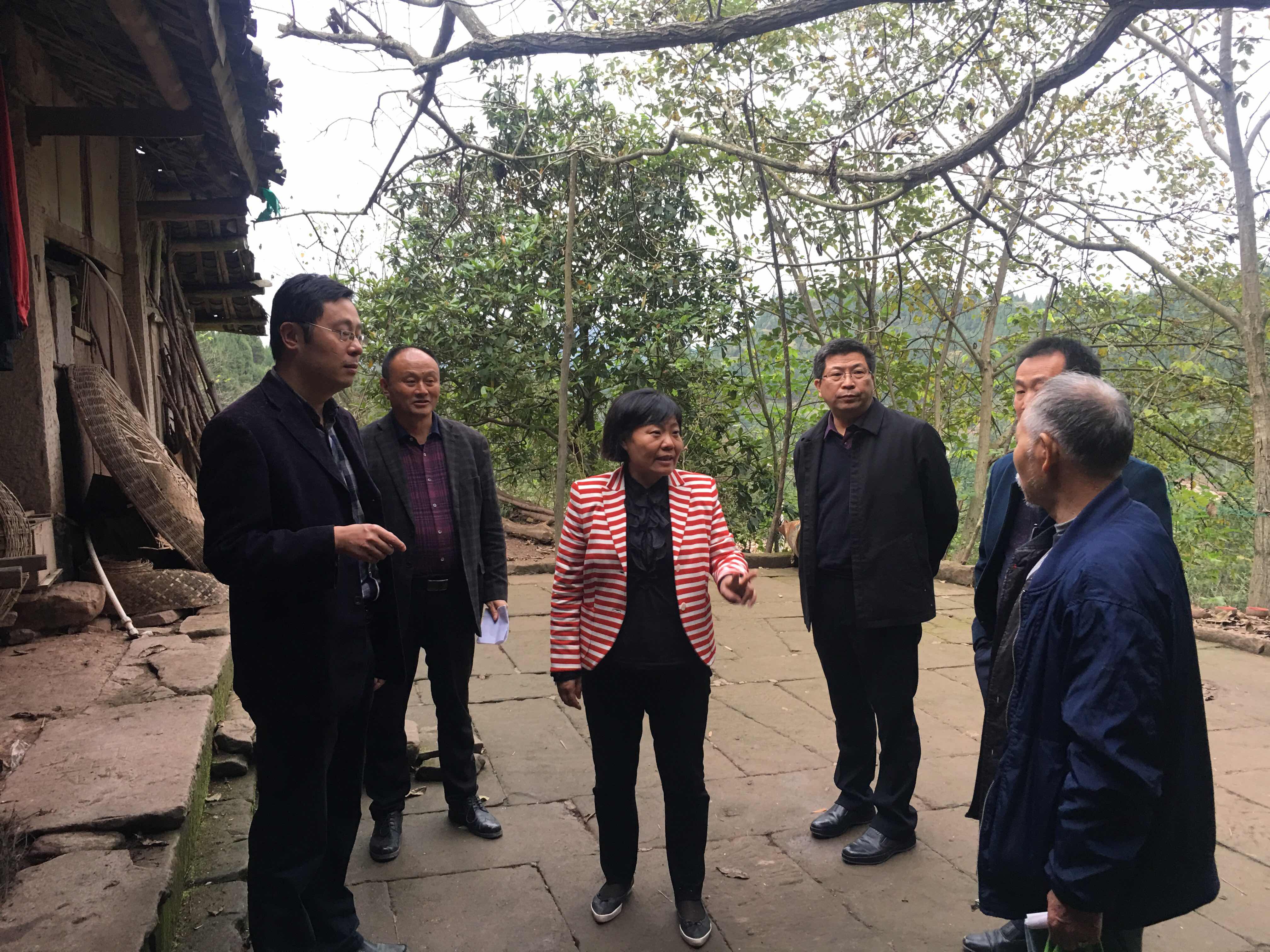 校党委书记边慧敏一行赴南充市嘉陵区石楼乡袁家店村督查精准扶贫工作